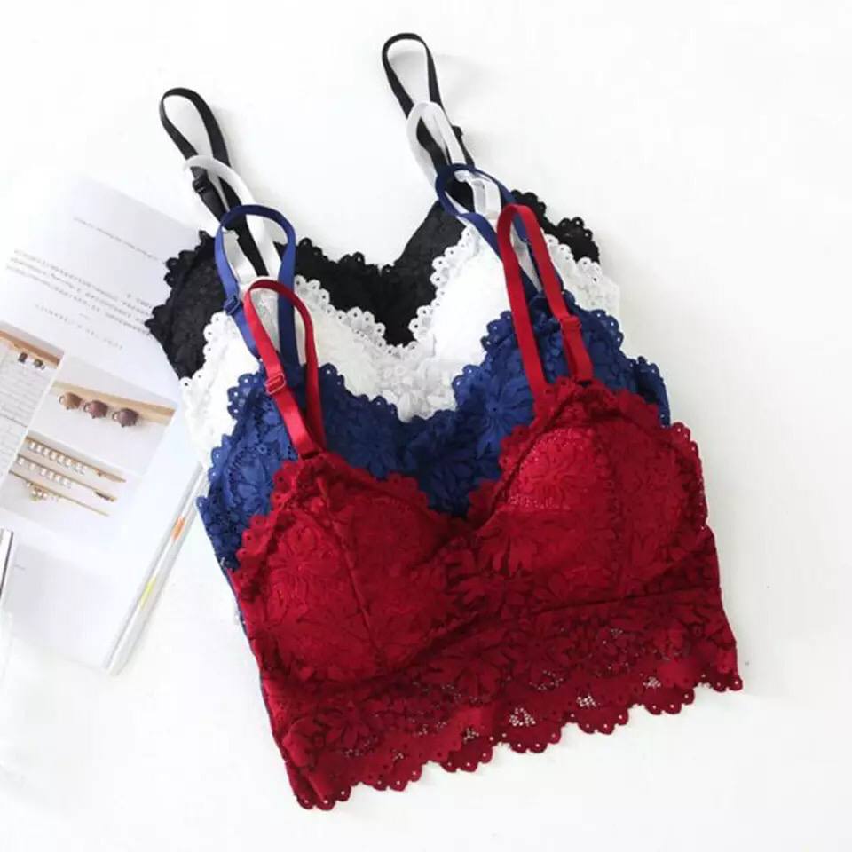 Fashion Floral Lace Underwear Sexy Seamless Bra For Women Padded Wireless Seamless Printed Bra