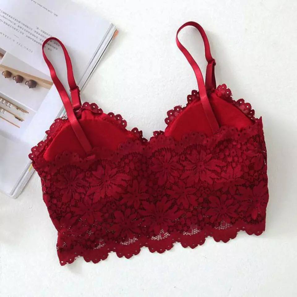 Fashion Floral Lace Underwear Sexy Seamless Bra For Women Padded Wireless Seamless Printed Bra