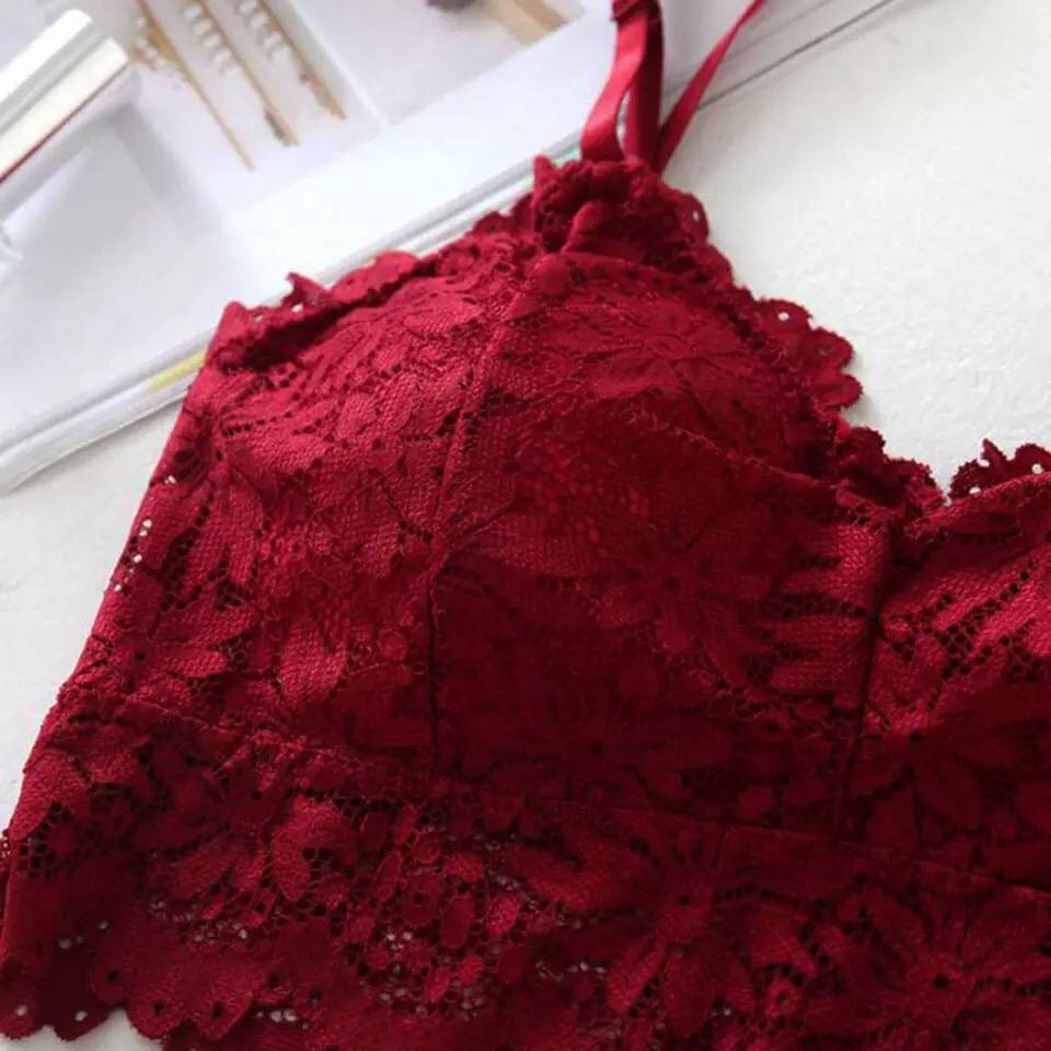 Fashion Floral Lace Underwear Sexy Seamless Bra For Women Padded Wireless Seamless Printed Bra