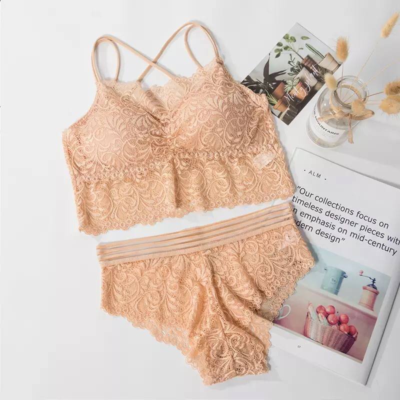 Buy Women Sexy Lingerie Set Lace Bralette Bra And Panty Set With