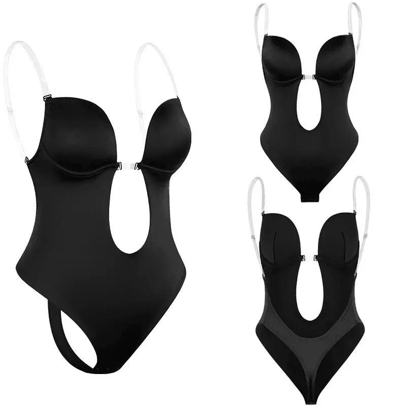 Sexy Full Body Shaper Bra Women Deep V Convertible Bra Thongs Shape We Havanas Secret Eg